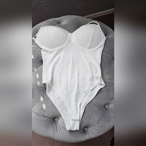 Elegant White Women's Bodysuit.